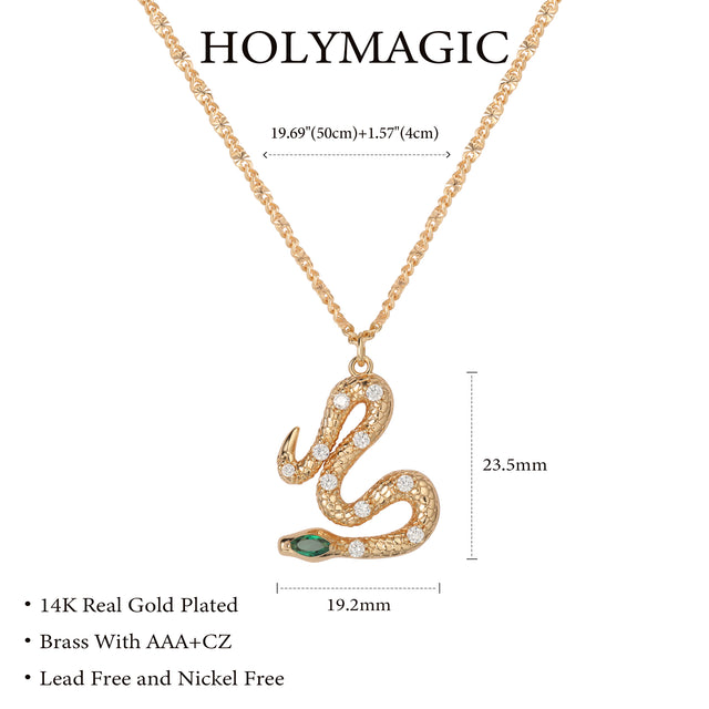 HOLYMAGIC Pendant Necklace Gold Choker Layered  Devil's Eye    Heart Shaped 14K Gold Plated  Cross Jewelry for Women /Men  Jewelry Gift