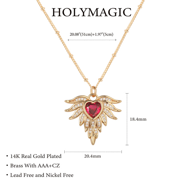 HOLYMAGIC Pendant Necklace Gold Choker Layered  Devil's Eye    Heart Shaped 14K Gold Plated  Cross Jewelry for Women /Men  Jewelry Gift