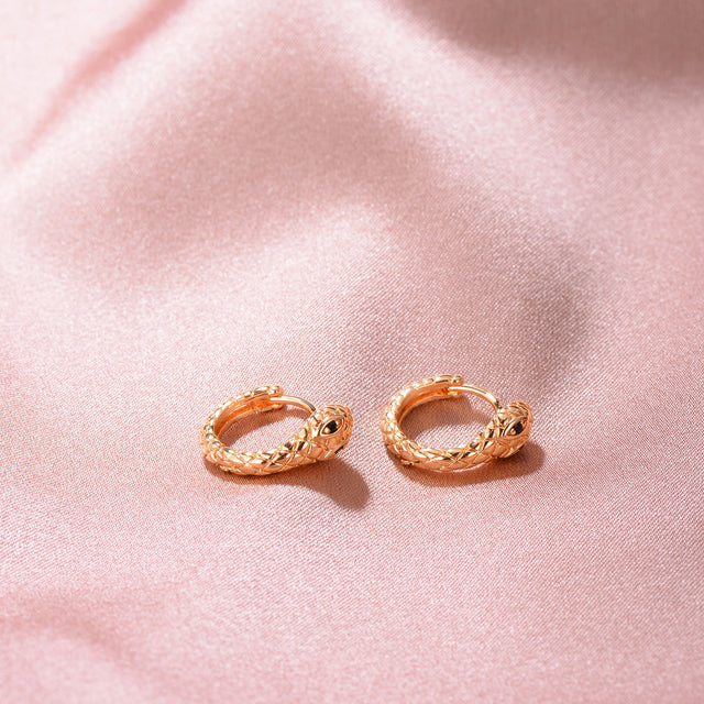 Gold Snake Earrings