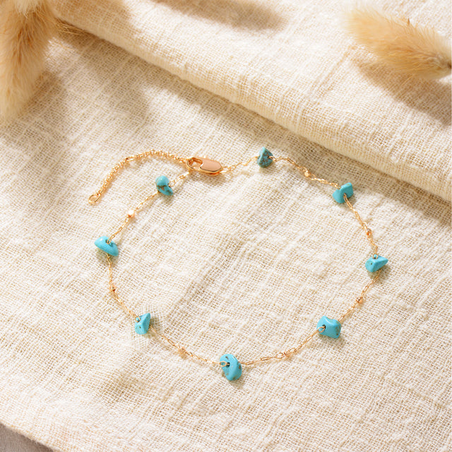 Natural Turquoise Anklet