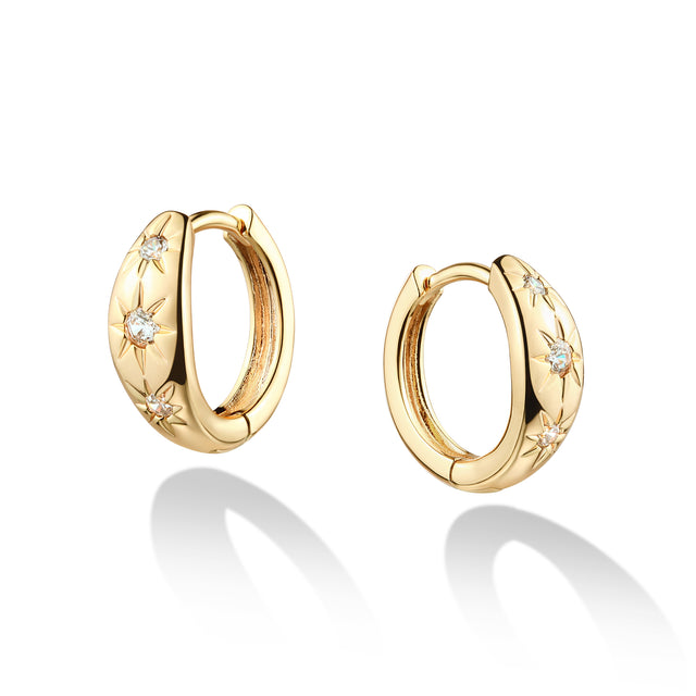 Gold Polaris Earrings