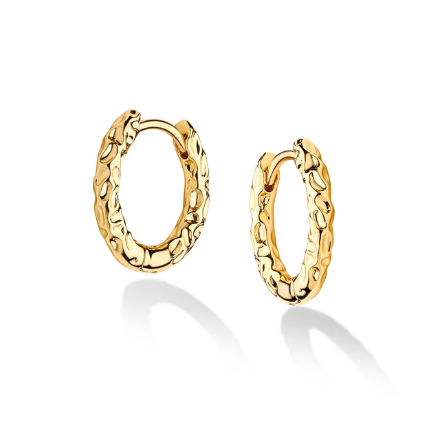 Gold Textured Earrings