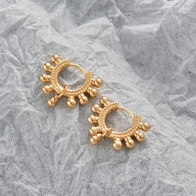 Gold Big Rattle Earrings