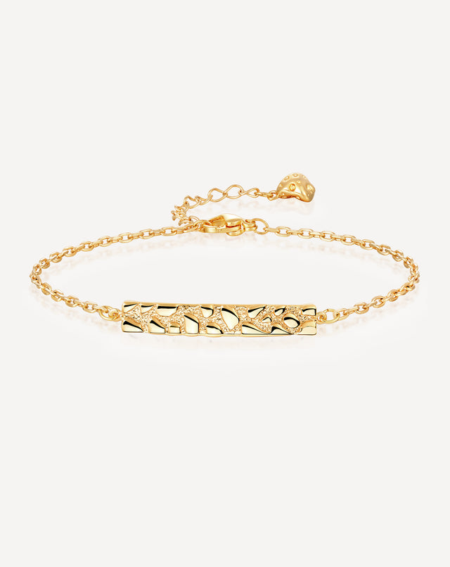 Gold Long Rock Bracelet