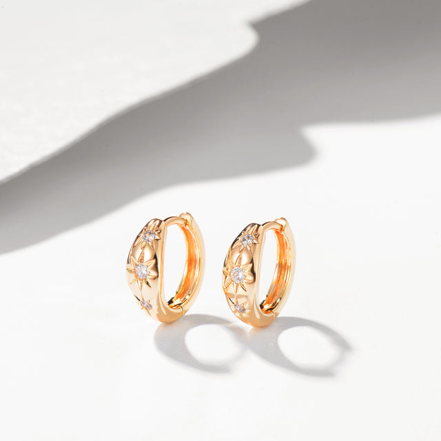 Gold Polaris Earrings