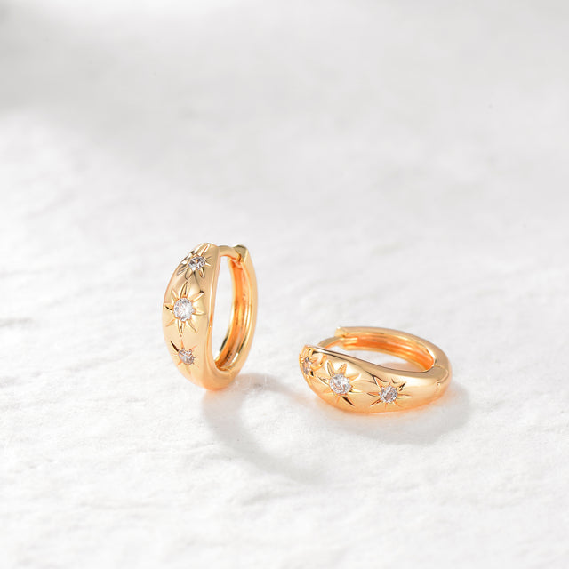 Gold Polaris Earrings