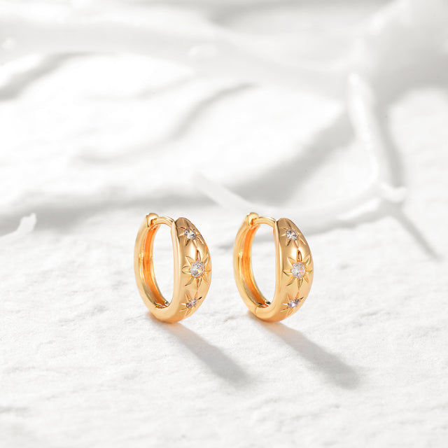 Gold Polaris Earrings