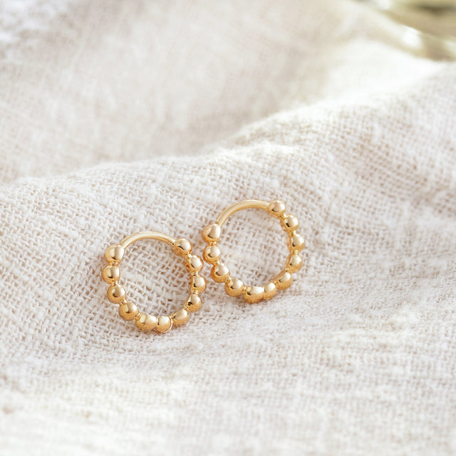 Gold Bead Earrings