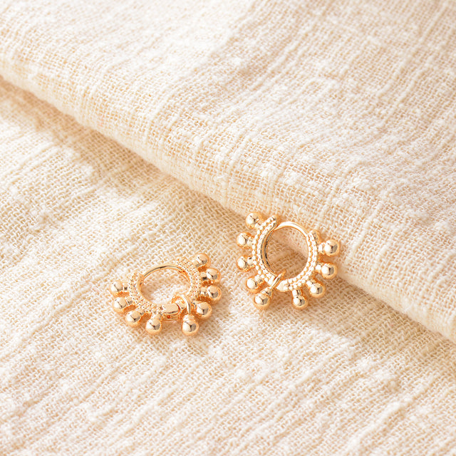 Gold Big Rattle Earrings