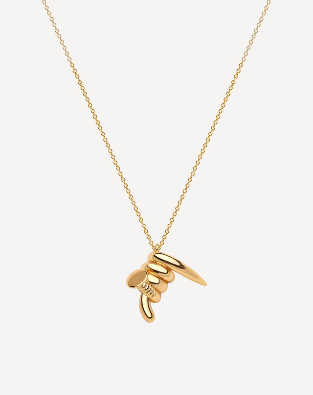 Golden Nail Hook Necklace