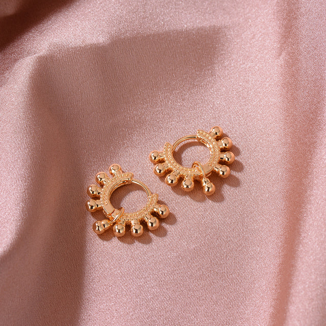 Gold Big Rattle Earrings