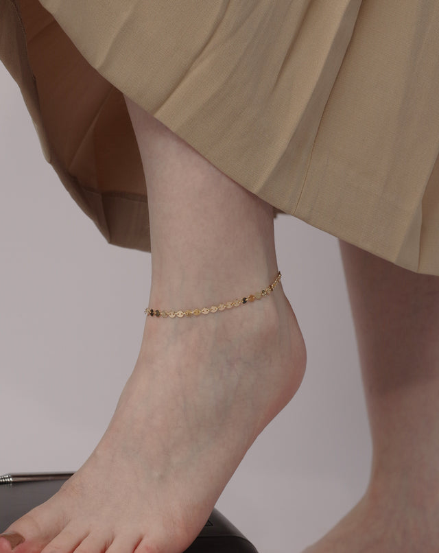 Gold Circle Anklet