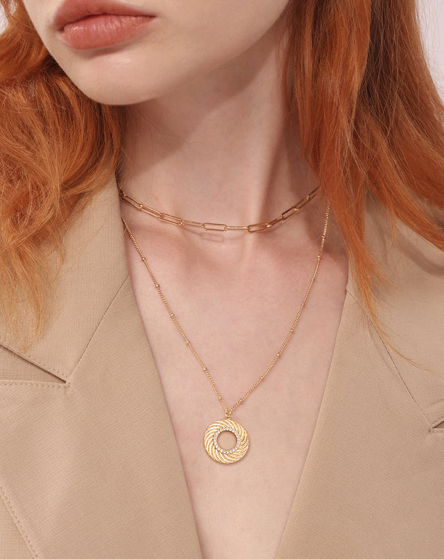 Gold Cookie Necklace