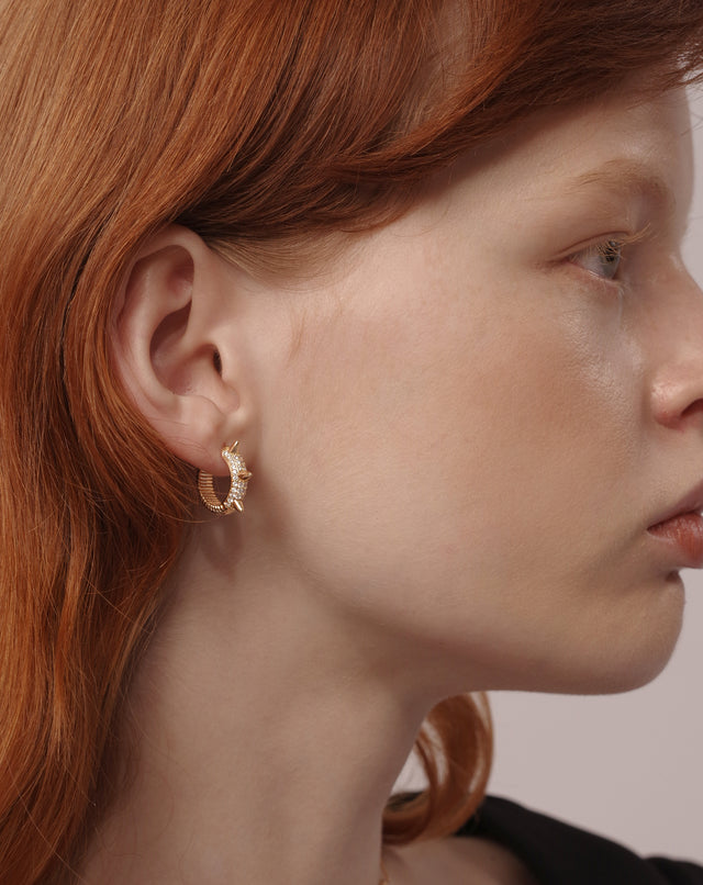 Dainty Spike Hoop Earring