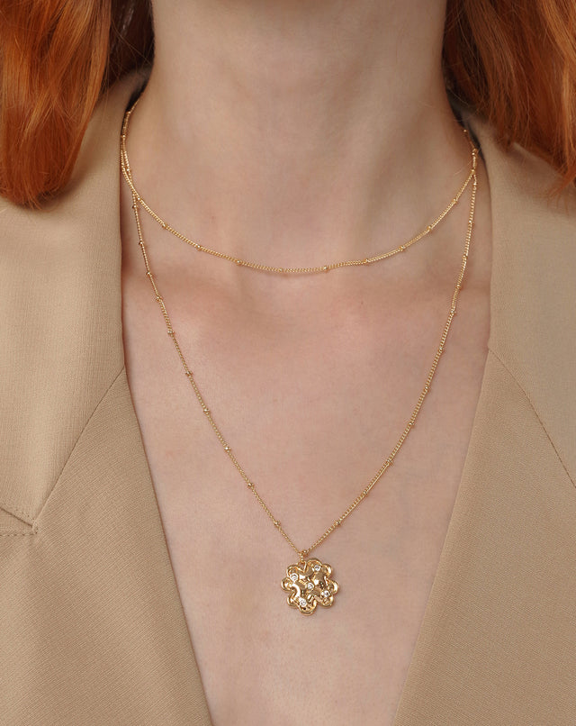 Golden Four-leaf Clover Necklace