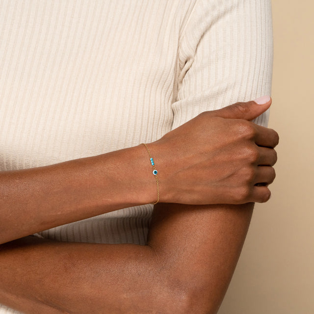 Tiny Evil Eye Bracelet