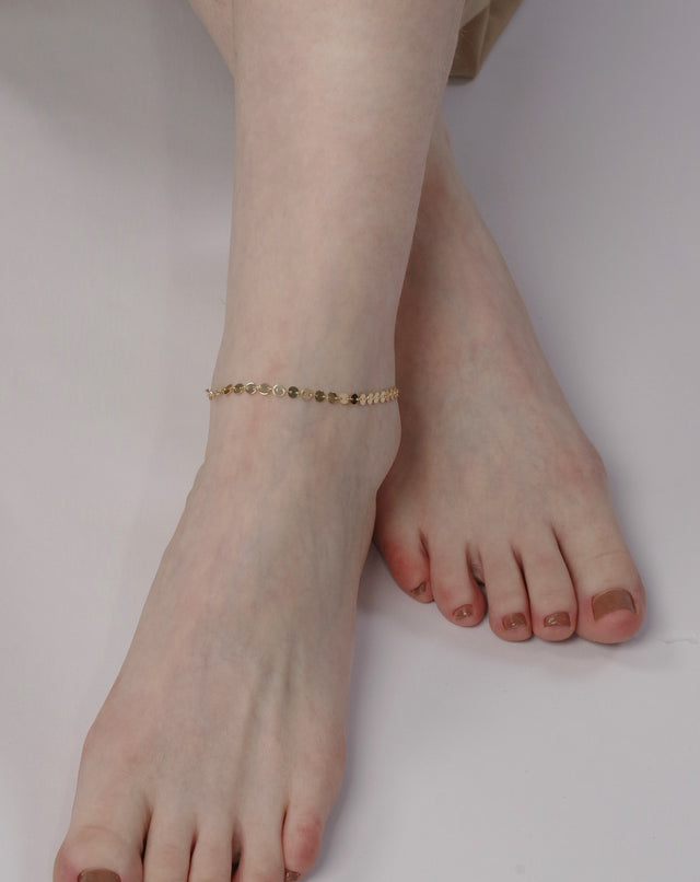 Gold Circle Anklet