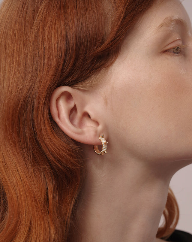 Dainty Spike Hoop Earring