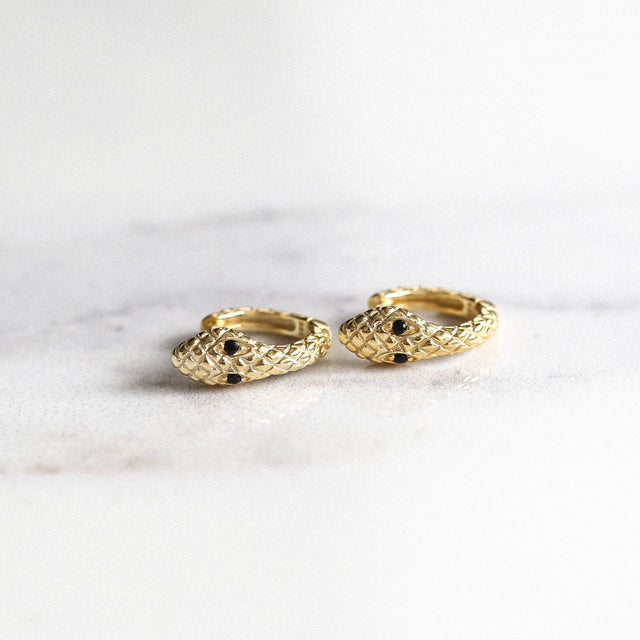 Gold Snake Earrings