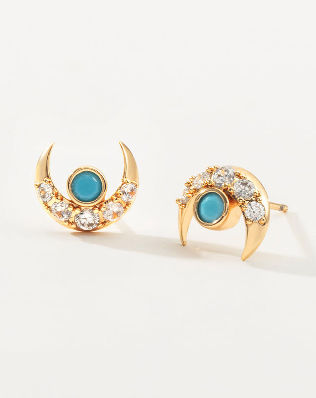 Moon Turquoise Studs