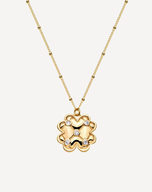 Golden Four-leaf Clover Necklace