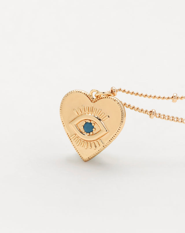 Golden Turquoise Eye Necklace