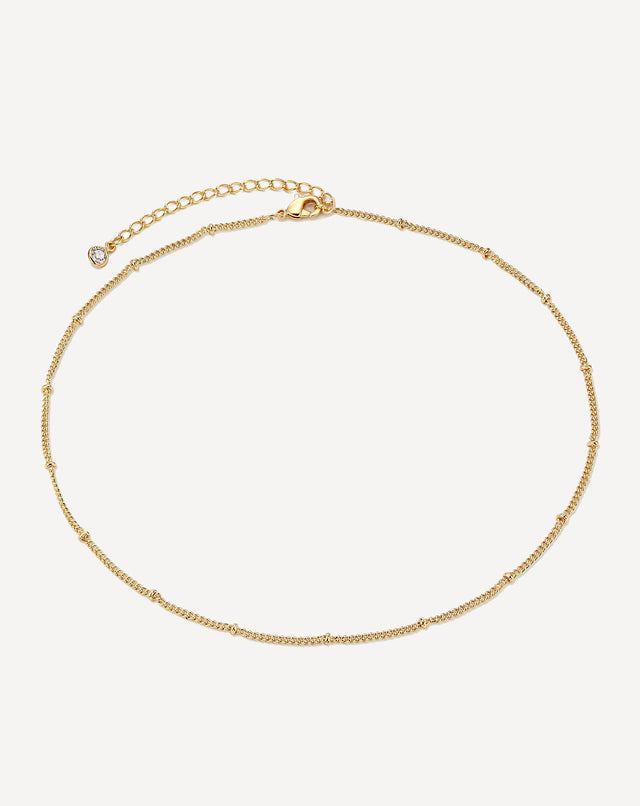 Gold Clip Small Ball Necklace