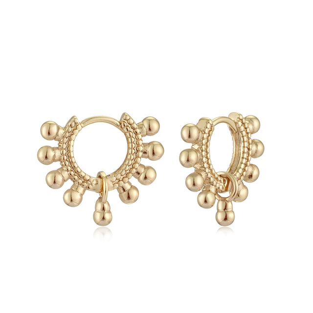 Gold Big Rattle Earrings