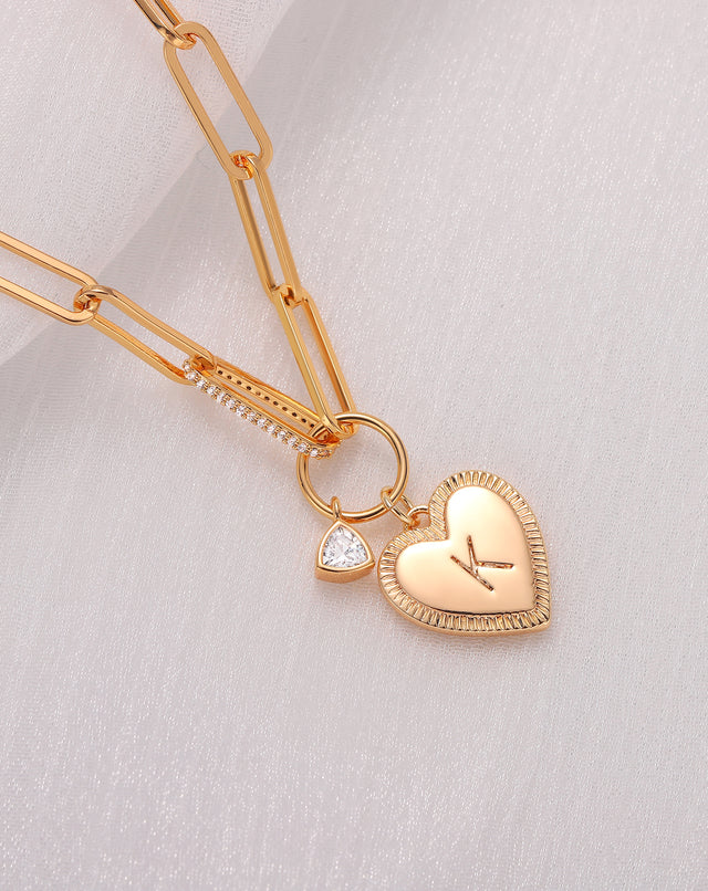 Initial Heart Bracelet