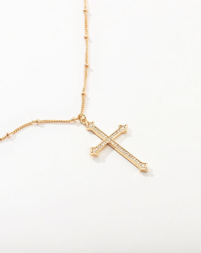 Pave CZ Cross