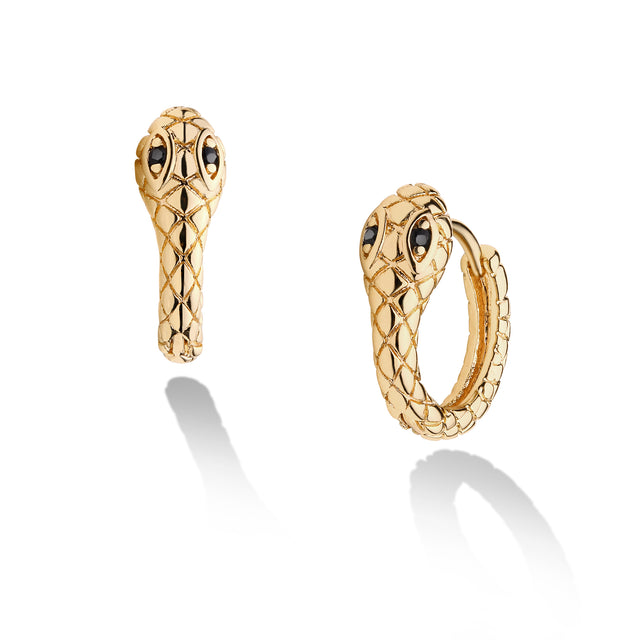 Gold Snake Earrings