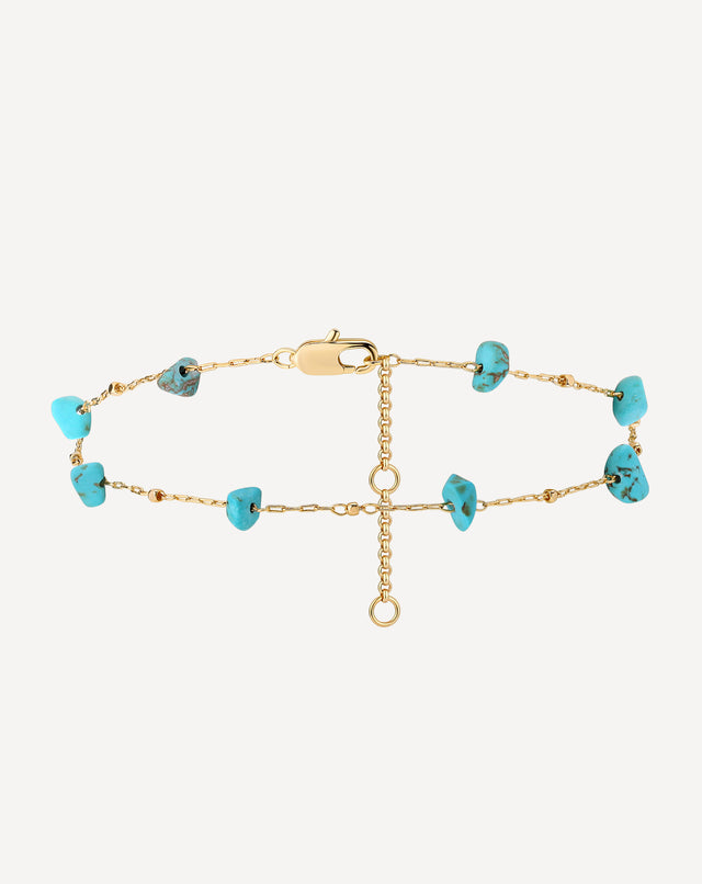 Natural Turquoise Anklet