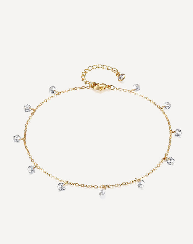 CZ Dangle Anklet