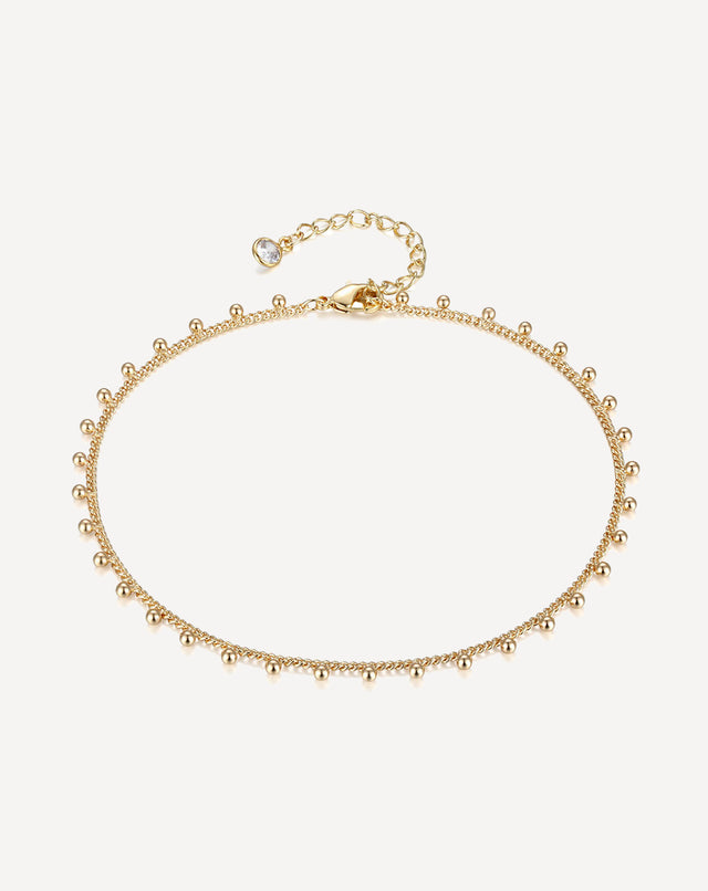 Golden Bead Chain Anklet