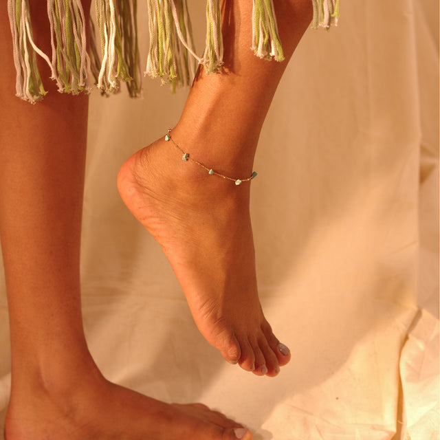 Natural Turquoise Anklet