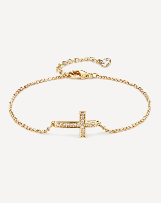 Pave Cross Bracelet