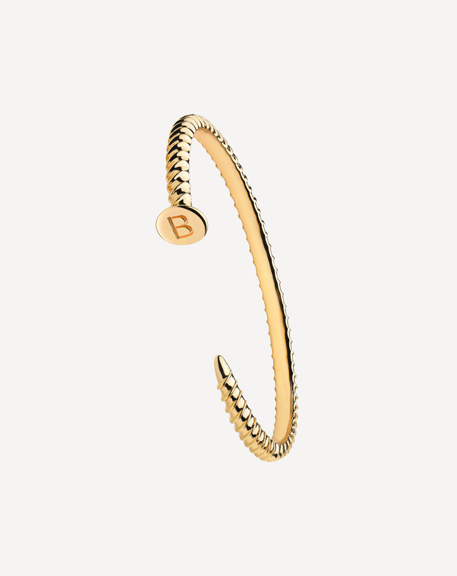 Gold Screw Letter Bracelet