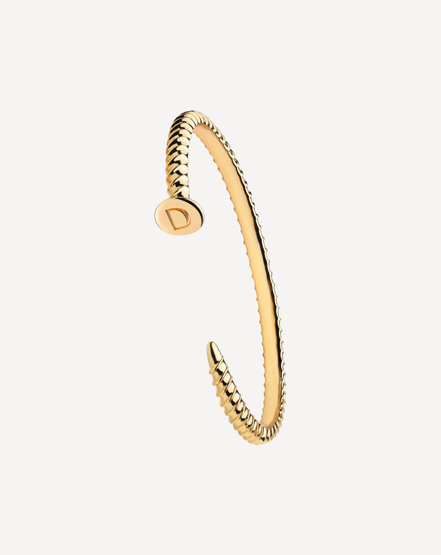 Gold Screw Letter Bracelet