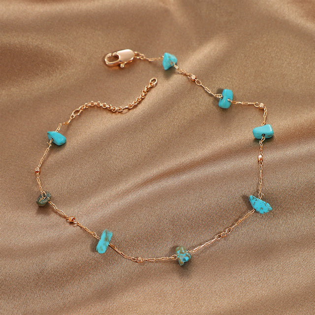 Natural Turquoise Anklet