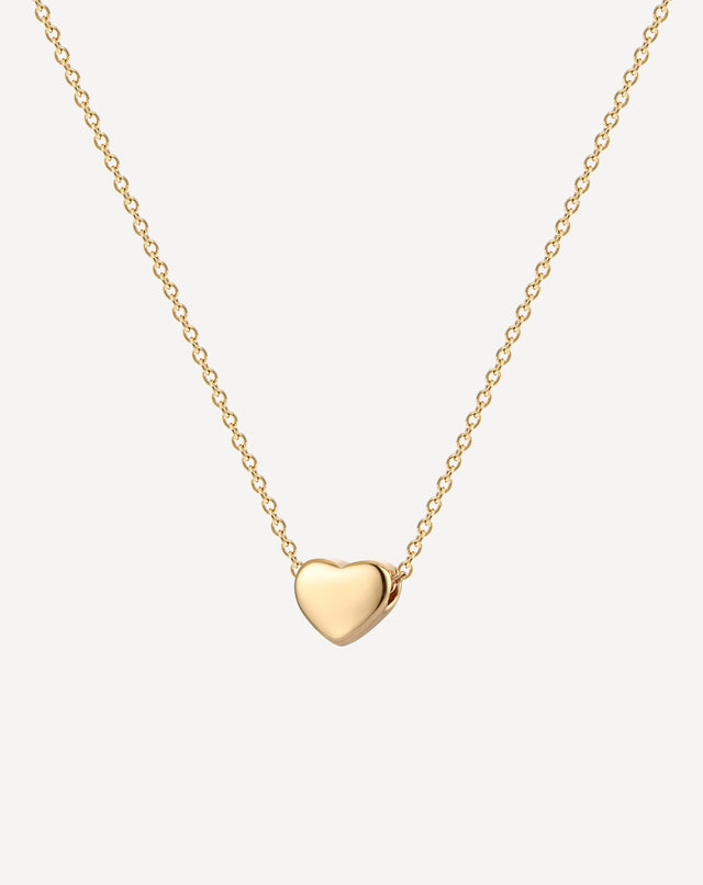 Golden Glossy Heart Necklace