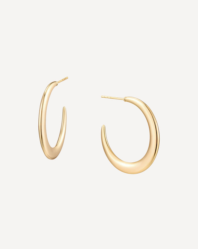 Golden C Moon Earrings